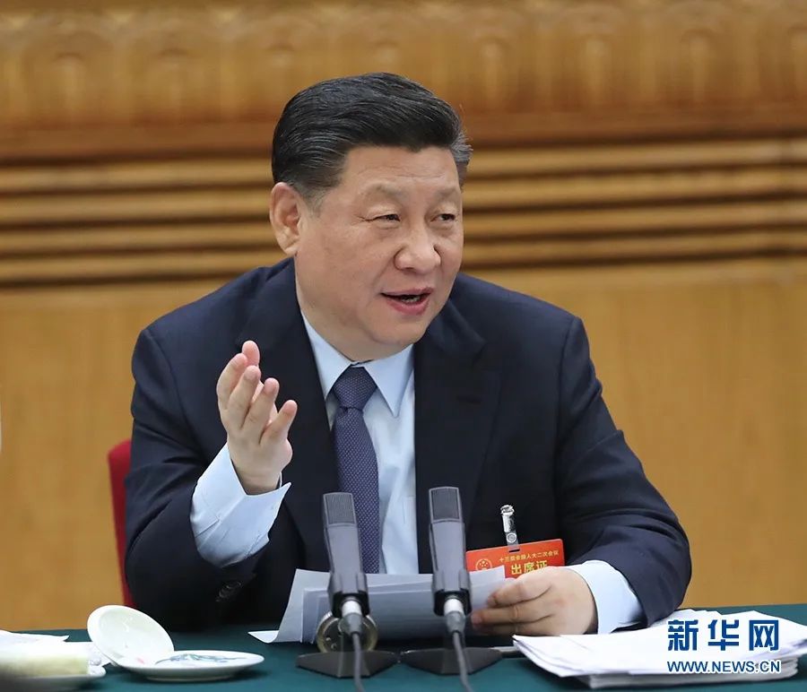 2019年3月7日，習近平參加十三屆全國人大二次會(huì )議甘肅代表團的審議。新華社記者 鞠鵬 攝